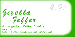 gizella feffer business card